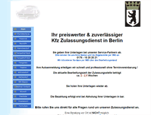 Tablet Screenshot of kfz-zulassungsstelle-berlin.com